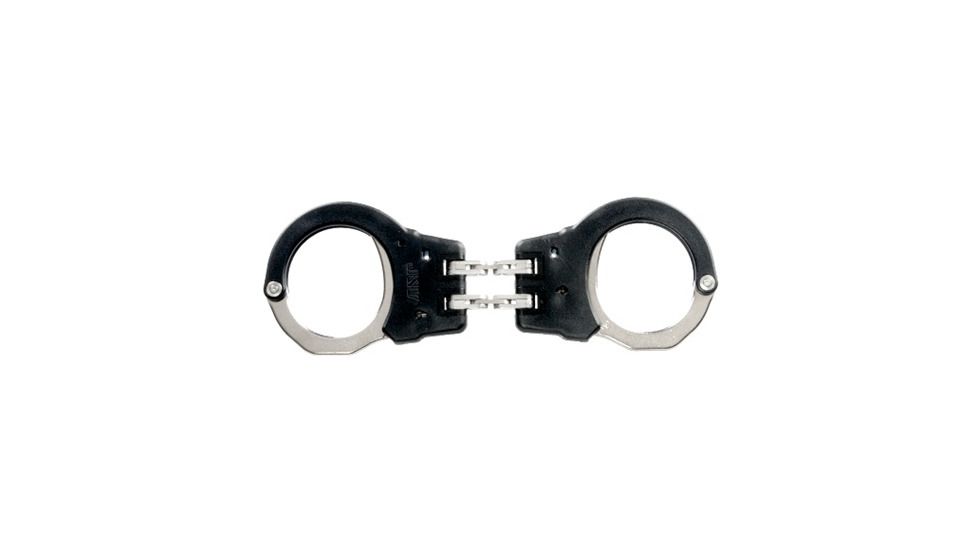 ASP Hinge Handcuffs Steel Black 2 Pawl Blue, Security 46111