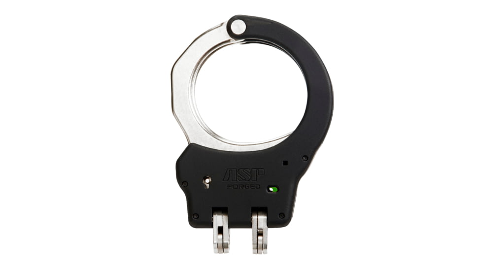 ASP Hinge Ultra Cuffs Steel - Black, 3 Pawl Green - European, Black, 66119
