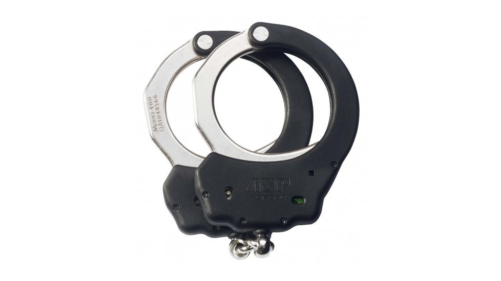 ASP Ultra Chain Handcuffs Steel, 3 Pawl - Green - European, Black 66109