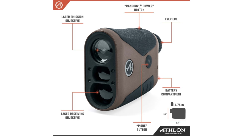 Athlon Optics Talos 800 Yard Golf Rangefinders, Tan, 505002