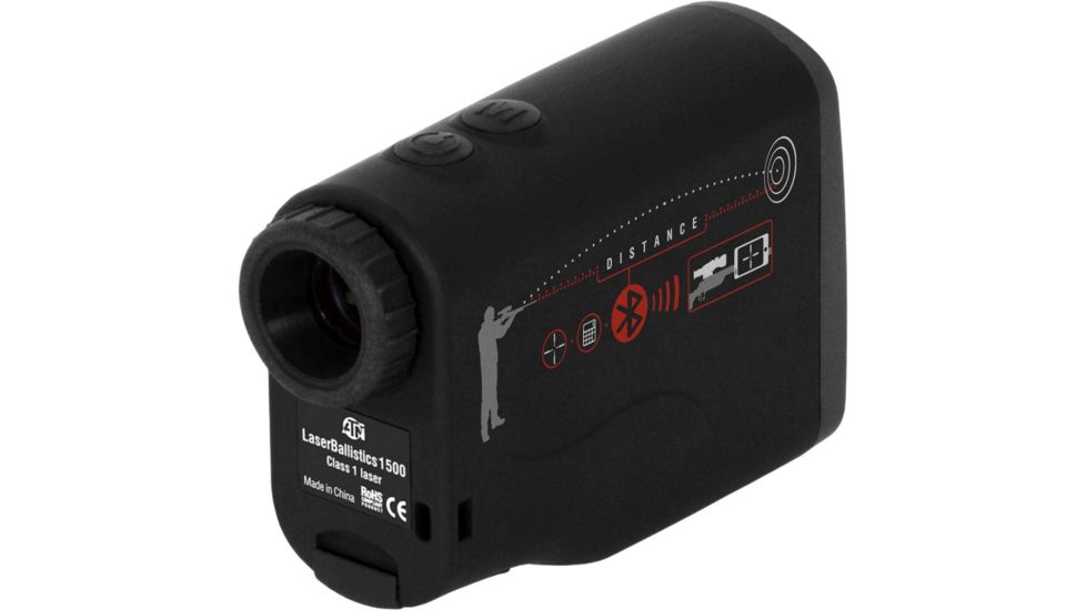 ATN Laser Ballistics 1500 Rangefinder w/ Bluetooth, Ballistic Calculator and Shooting Solutions App, Black, LBLRF1500B