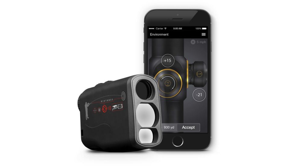 ATN Laser Ballistics 1500 Rangefinder w/ Bluetooth, Ballistic Calculator and Shooting Solutions App, Black, LBLRF1500B