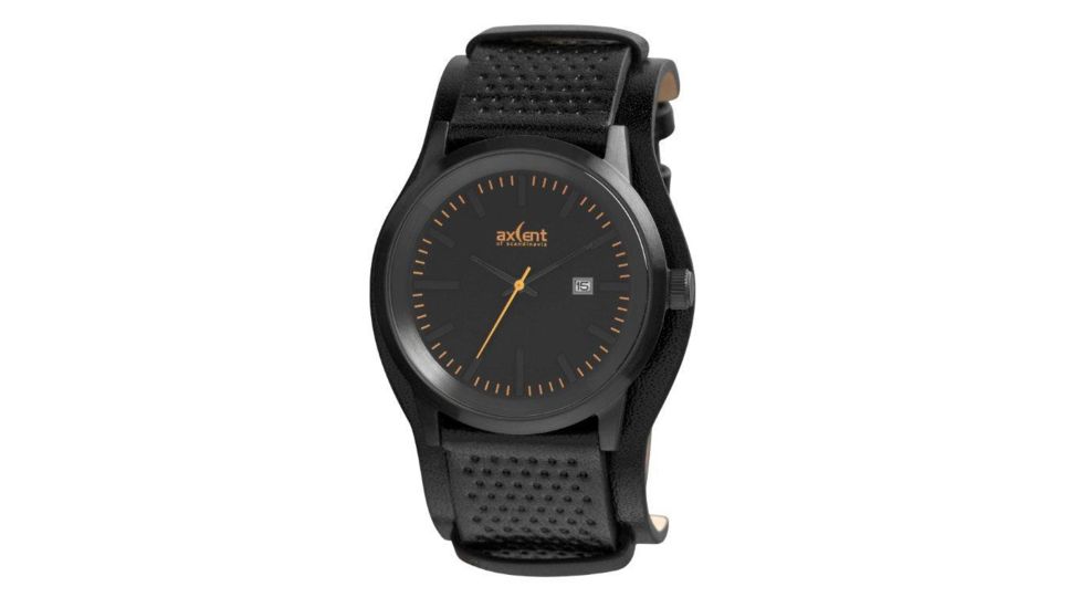 Axcent Lifetime Watch, Black Strap, Black Face, Orange Markers X45711-937