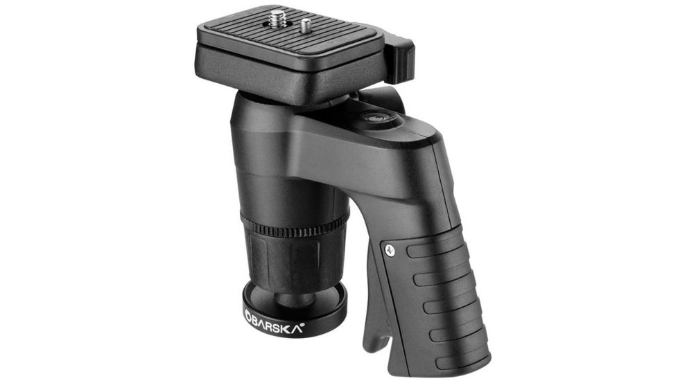 Barska Pistol Grip Tripod Head, 360 Degree Positioning Range, Black, Outer Size 4.5in x 4.5in x 2.5in AF12546
