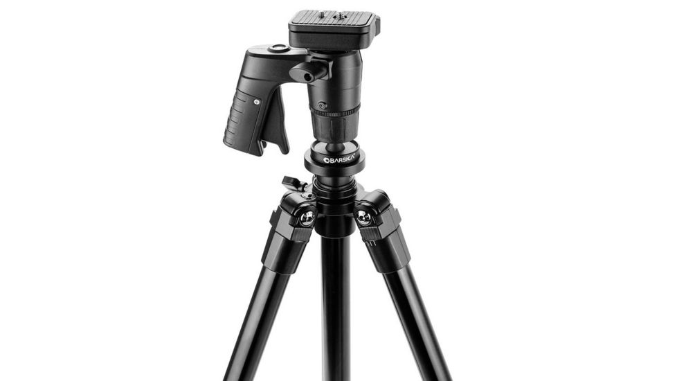 Barska Pistol Grip Tripod Head, 360 Degree Positioning Range, Black, Outer Size 4.5in x 4.5in x 2.5in AF12546
