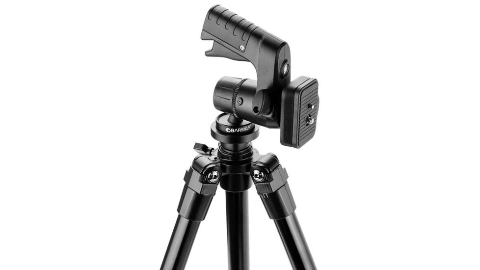 Barska Pistol Grip Tripod Head, 360 Degree Positioning Range, Black, Outer Size 4.5in x 4.5in x 2.5in AF12546