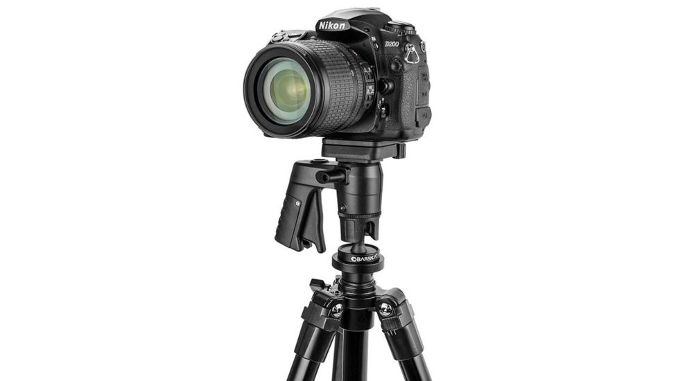 Barska Pistol Grip Tripod Head, 360 Degree Positioning Range, Black, Outer Size 4.5in x 4.5in x 2.5in AF12546