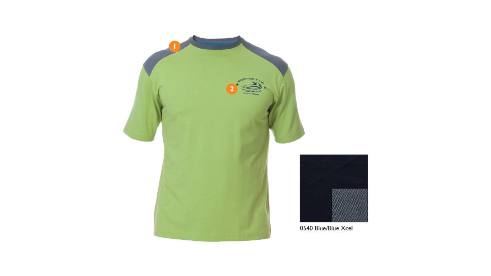 Beretta Cotton and Mesh Shooting T-Shirt, Blue/Blue Xcel, 3XL TSB572380540XXXL