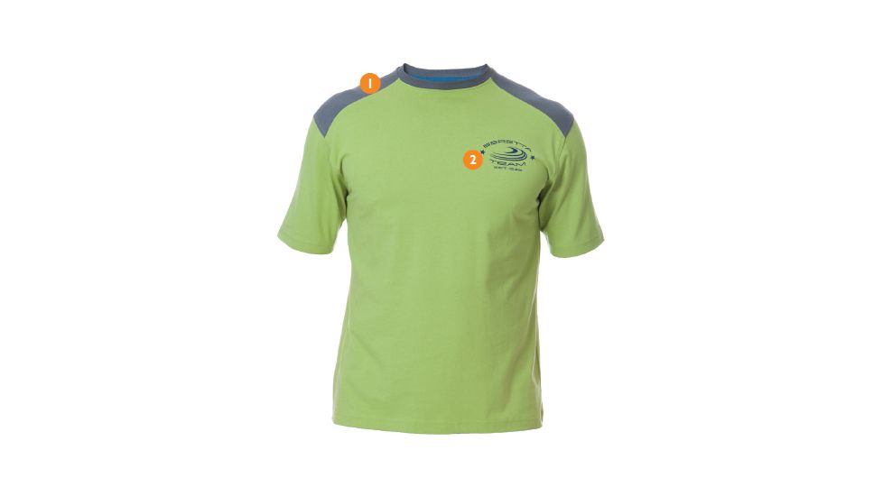Beretta Cotton and Mesh Shooting T-Shirt, Gray/Green, Small TSB57238075PS