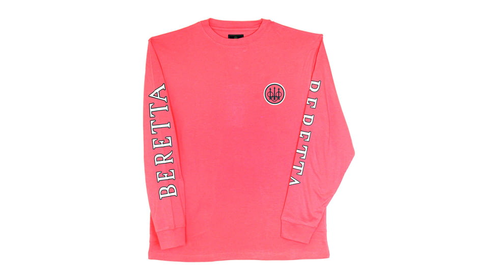 Beretta T-Shirt Double Logo Long Sleeve, Pink, Extra Small TS71729434XS