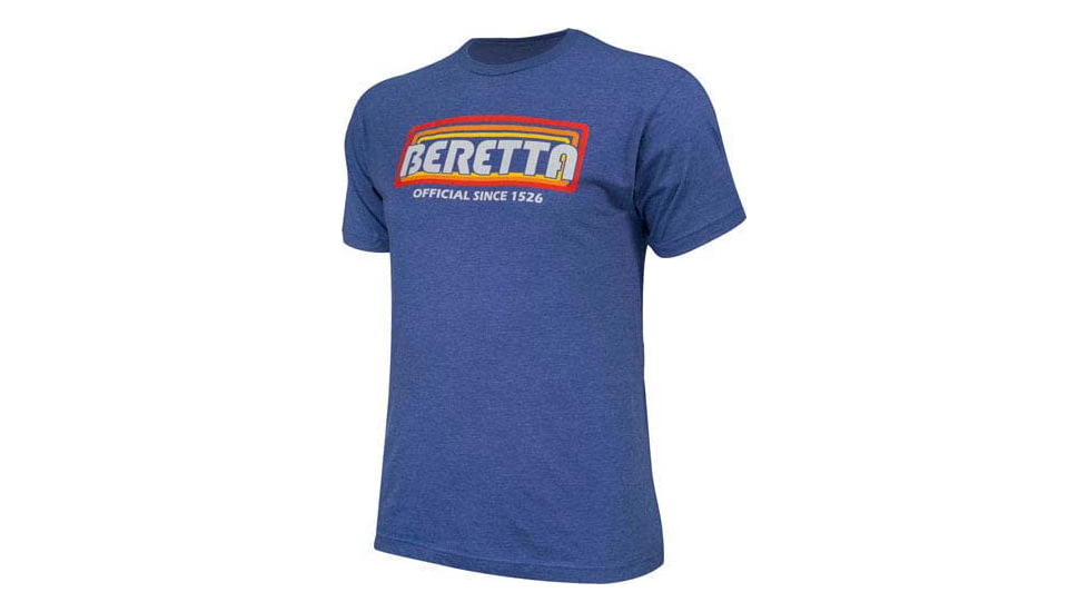 Beretta Retro Bloq Logo T-Shirt - Men's, Heather Royal Blue, Large, TS732T1890050UL