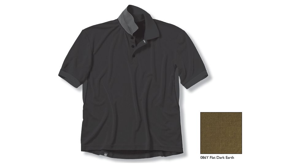 Beretta Tactical Polo Shirt, Flat Dark Earth, Small MP267251086YS