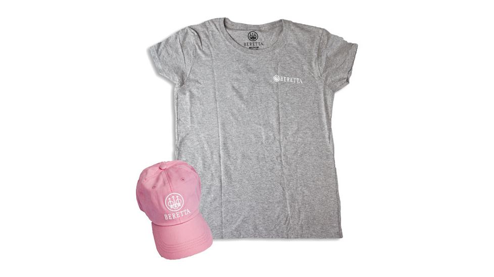 Beretta Women's Cap &amp; T-shirt Large Roll-up Combo Pink