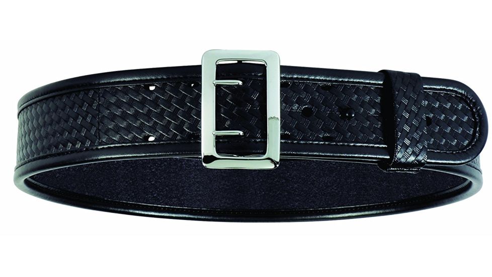 Bianchi 7960 AccuMold Elite Sam Browne Belt - Basket Black, Chrome, Waist Size 46-48in, 22231