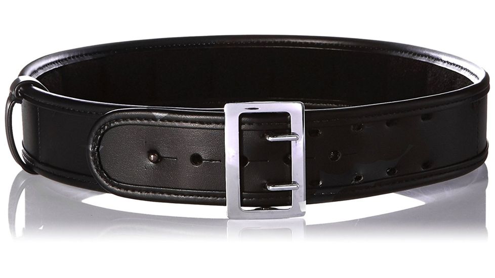 Bianchi 7965 ErgoTek Sam Browne Belt - Plain Black, Chrome, Waist Size 46-48in, 22428
