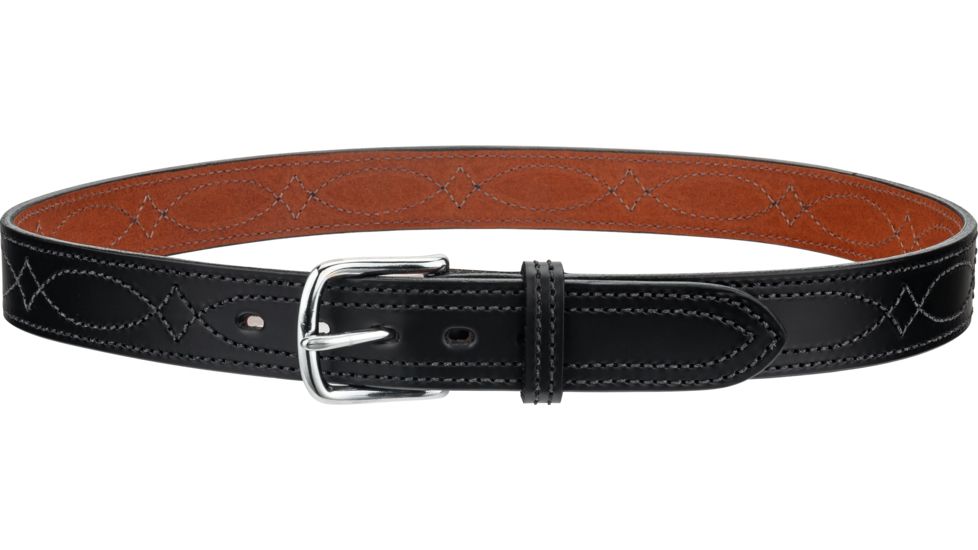 Bianchi B12 Reversible Sport Stitched Belt - Plain Black,Size 32 12876