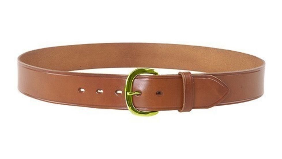 Bianchi B5 Dress Belt - Plain Tan, Brass 12151