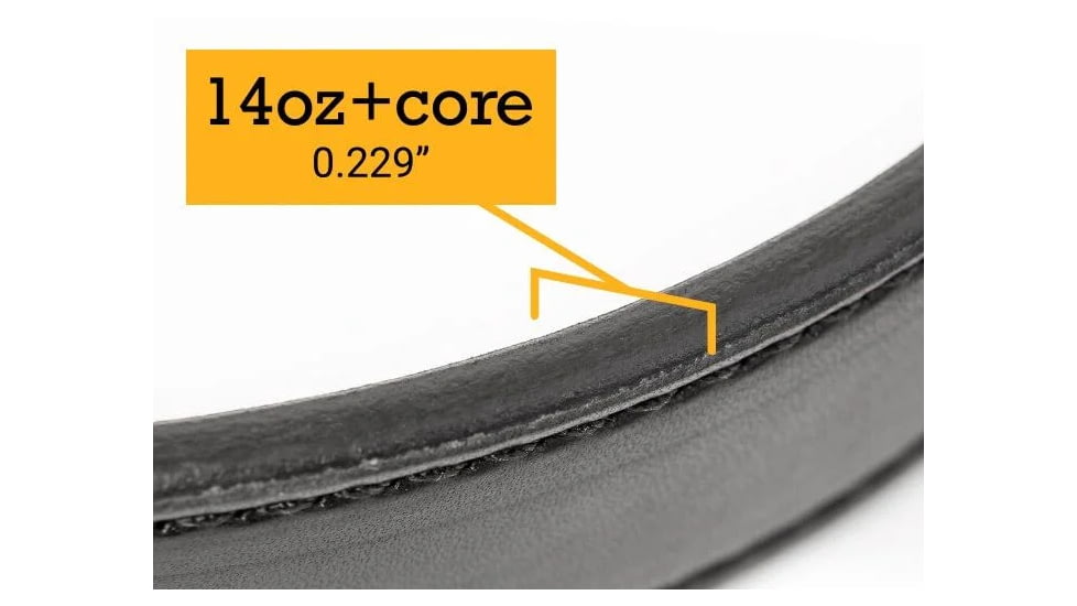 Bigfoot Gun Belts Gun Belt 14oz Steel Core - 28 Inch - Black - Flat Black - GB14C-28-BL-FB