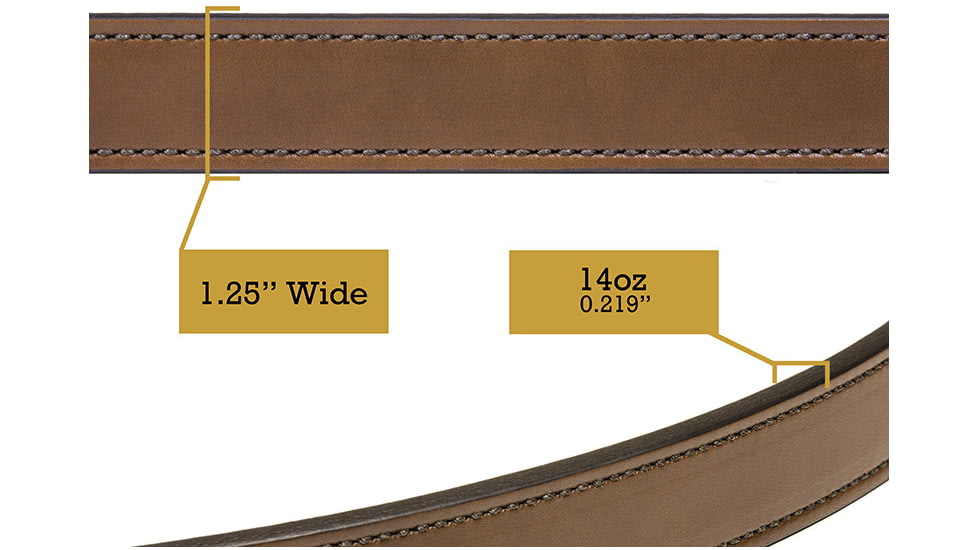 Bigfoot Gun Belts Slim Steel Dress Gun Belt - Mens, 30 Inch, Flat Black Buckle, Black, GBDB-30-BL-FB