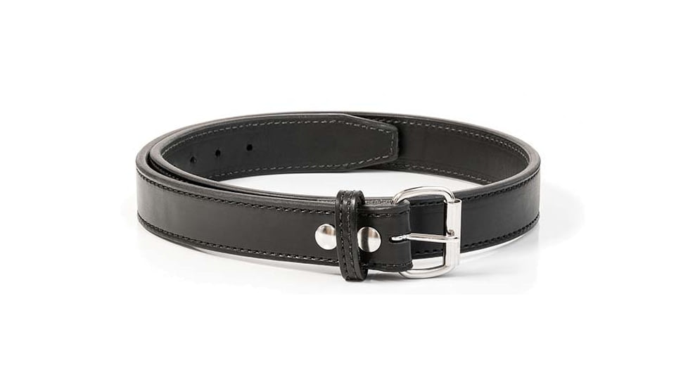 Bigfoot Gun Belts Untamed Series 1.5 Wide Leather 14 Oz Gun Belt - With Steel Core, 32 Inch, Flat Black, Black, GB14C-32-BL-FB-D