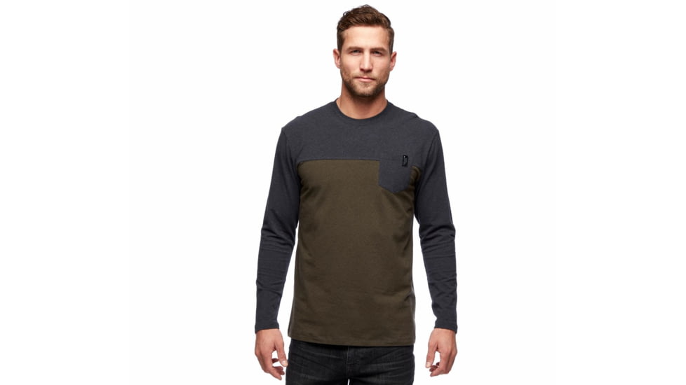 Black Diamond LS Campus Tee - Mens, Cypress Heather/Black Heather, Medium, AP7300759230MED1