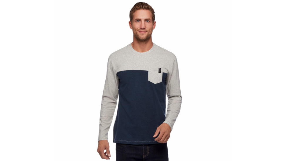 Black Diamond LS Campus Tee - Mens, Eclipse Heather/Nickel Heather, Small, AP7300759231SML1