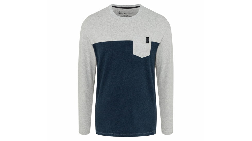 Black Diamond LS Campus Tee - Mens, Eclipse Heather/Nickel Heather, Small, AP7300759231SML1