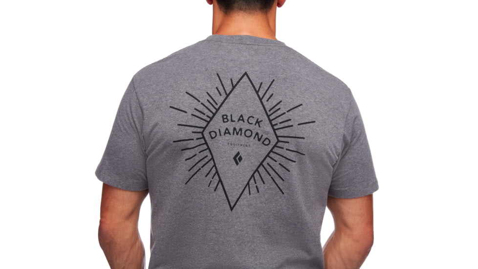 Black Diamond Rays Pocket Tee - Mens, Charcoal Heather, Extra Small, AP7300360036XSM1
