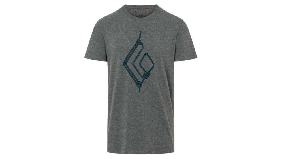 Black Diamond Rope Diamond Tee - Mens, Charcoal Heather, Small, AP7300580036SML1