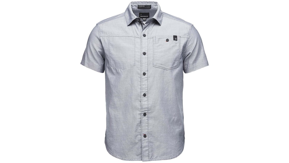 Black Diamond Short Sleeve Solution Shirt - Mens, Large, White, AP7530049019LRG1