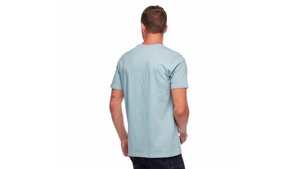 Black Diamond Stacked Logo Tee - Mens, Blue Ash, Extra Large, AP7300534006XLG1