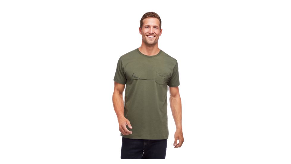 Black Diamond Tower Tee - Mens, Tundra, Medium, APS9K63010MED1