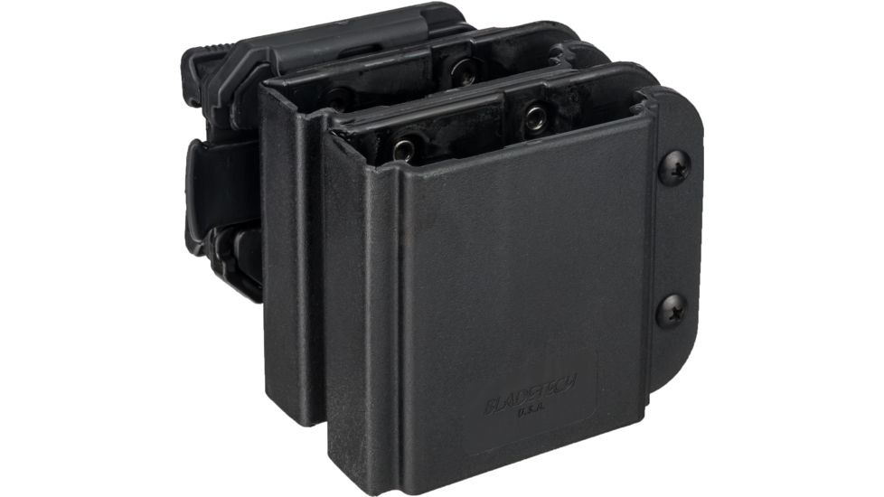 Blade-Tech Revolution AR-15/M4 Double Mag Pouch, Rear, Small TMMS, Black, Left Hand AMMX0074AR15DBMMMRBLKLH