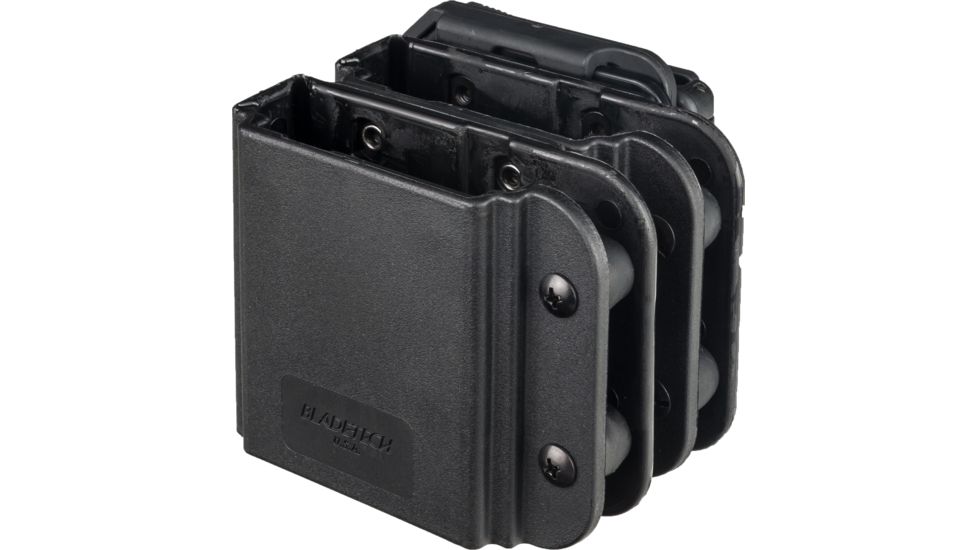Blade-Tech Revolution AR-15/M4 Double Mag Pouch, Rear, Small TMMS, Black, Left Hand AMMX0074AR15DBMMMRBLKLH