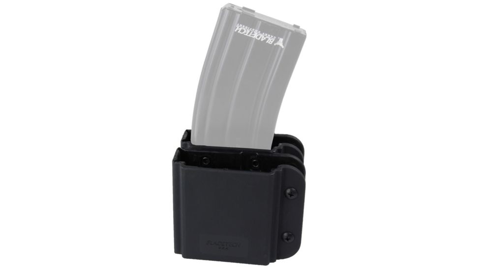 Blade-Tech Revolution AR-15/M4 Double Mag Pouch, Rear, Small TMMS, Black, Left Hand AMMX0074AR15DBMMMRBLKLH