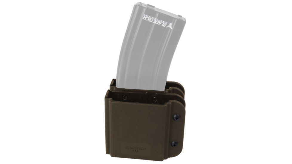 Blade-Tech Revolution AR-15/M4 Double Mag Pouch, Vertical, Tek-Lok, Dark Earth, Left Hand AMMX0074AR15DBTLMVEARLH