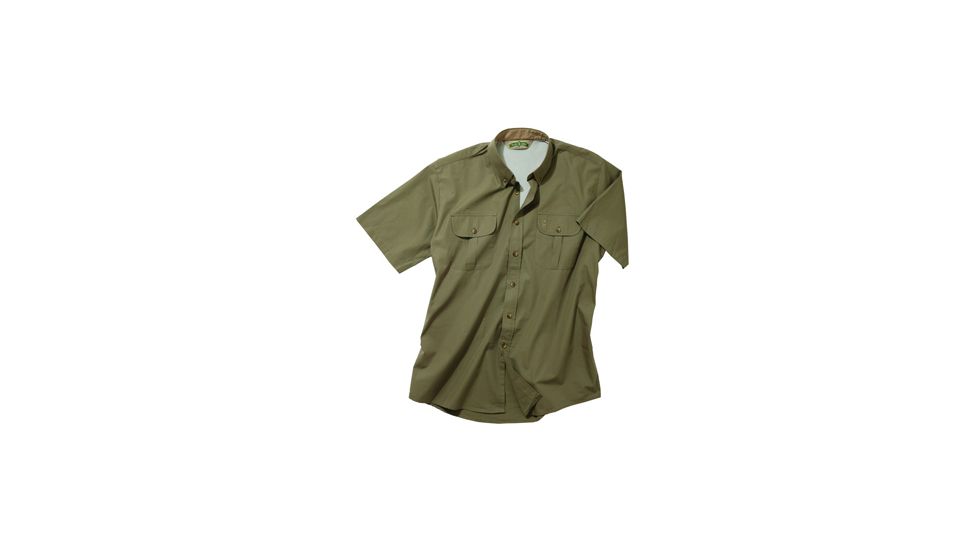 Bob Allen 140K Short Sleeve Vent Back Shirt - No Shoulder Pad, Sage, Medium - 14080 