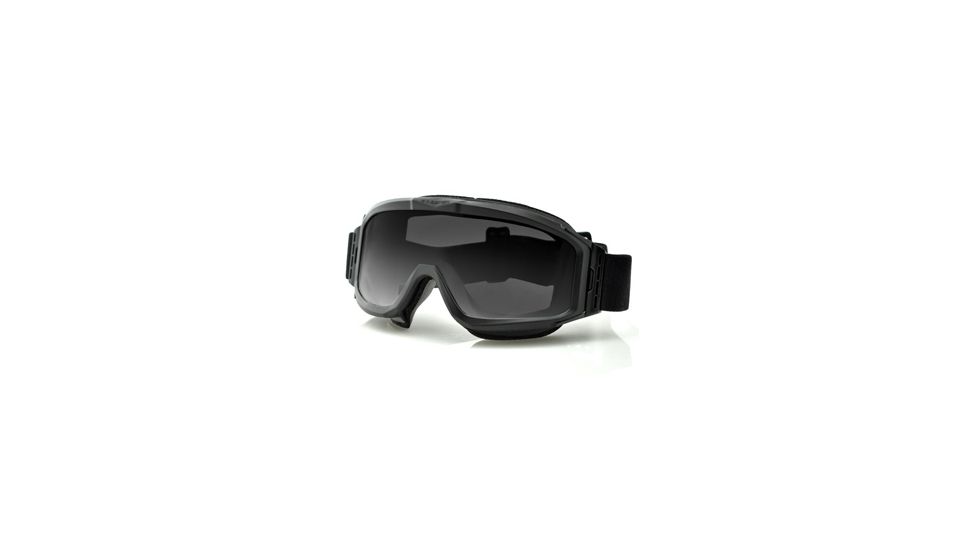 Bobster Alpha Interchangeable Goggles, Black Frame, Smoke &amp; Clear Lenses BALP101