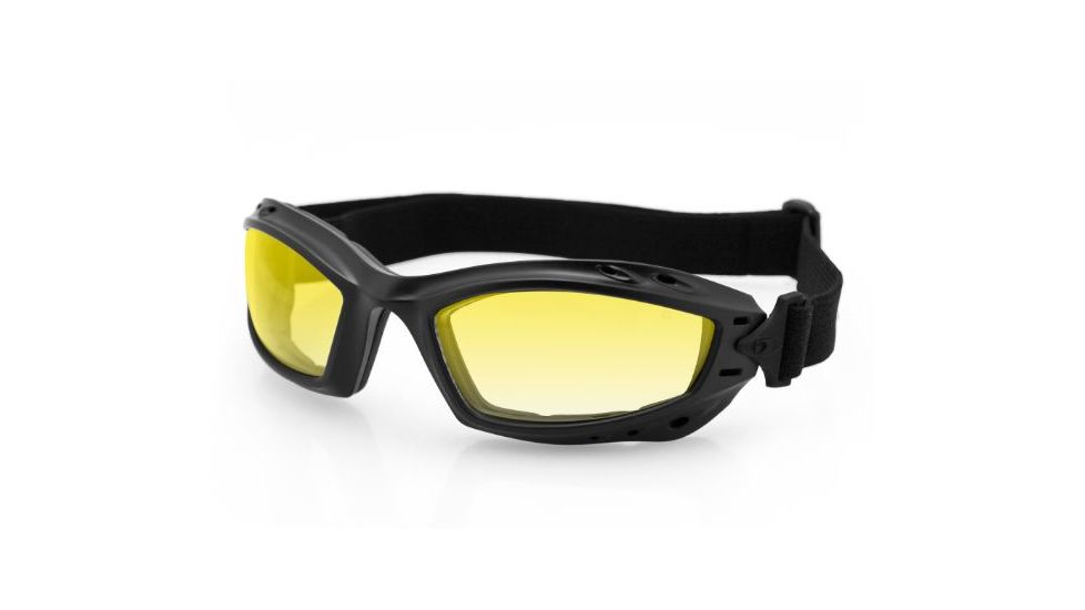 Bobster Bala Goggles, Matte Blk, Anti-fog Yellow, Z87 BBAL001Y