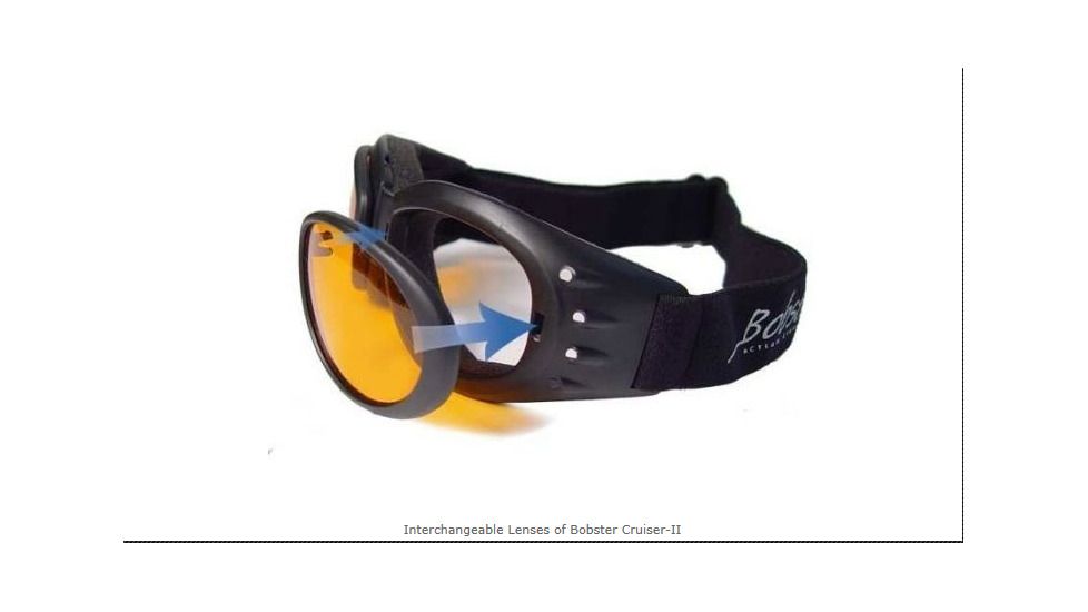 Bobster Cruiser II Black Frame RX Prescription Lenses Interchangeable Goggles