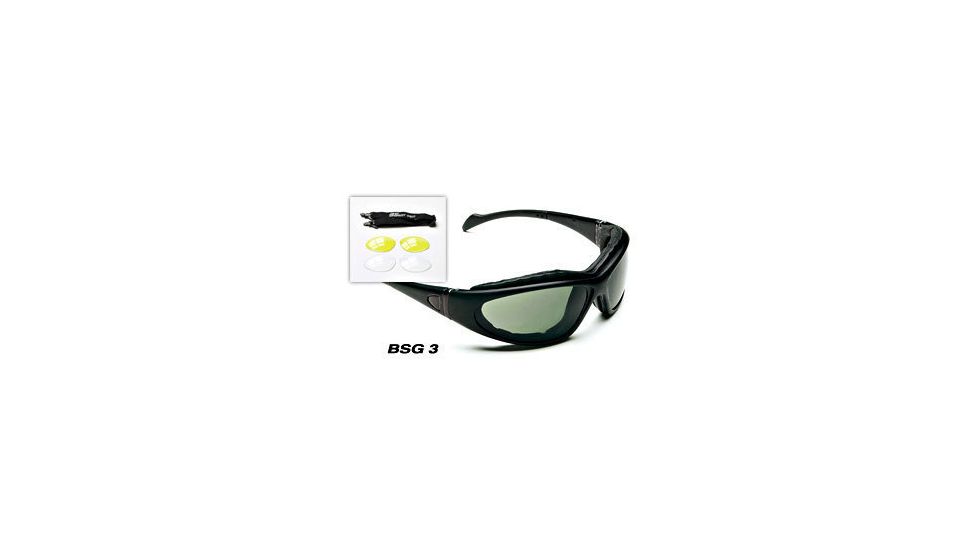 Body Specs BSG-3 Interchangeable Lens Sunglasses/ Goggles w/ 3 Lens Set