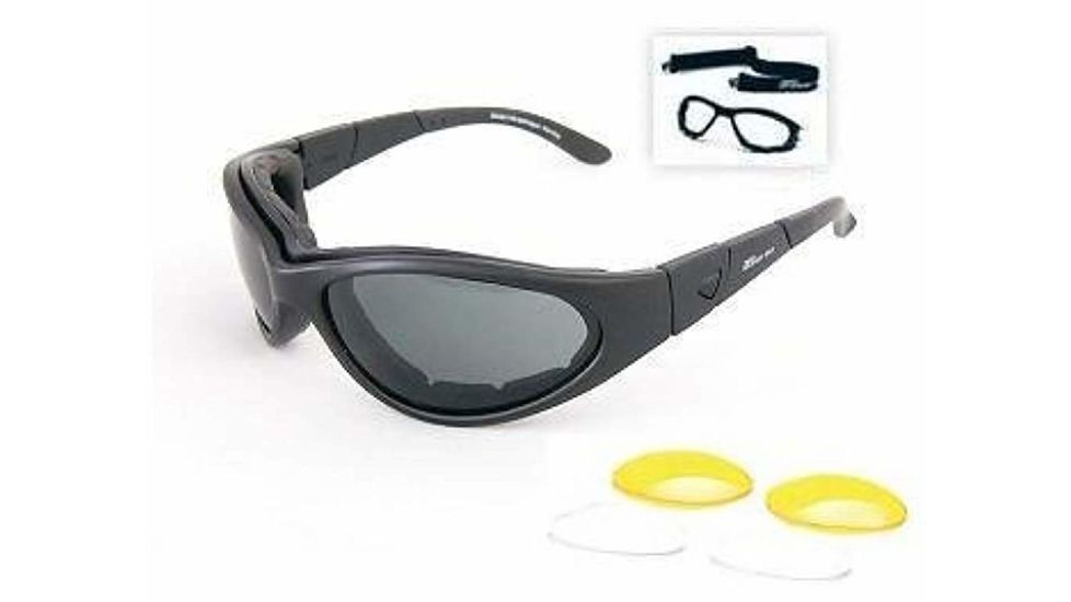 Body Specs BSG Single Vision Prescription Sunglasses, Black Frame, BSS-78 Black Frame/RX Insert.13SV