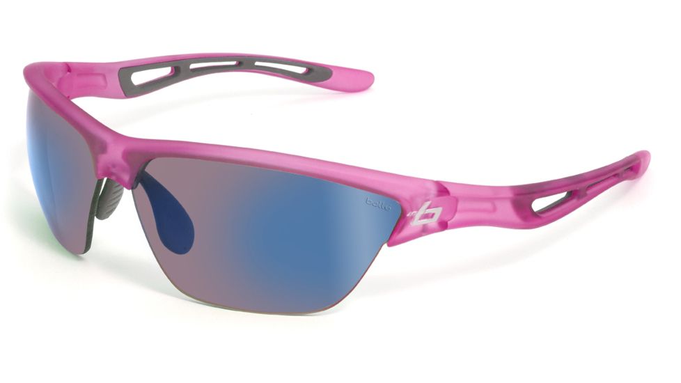 Bolle Sunglasses, Helix Satin Crystal Pink Frame Rose Blue Lens 11489