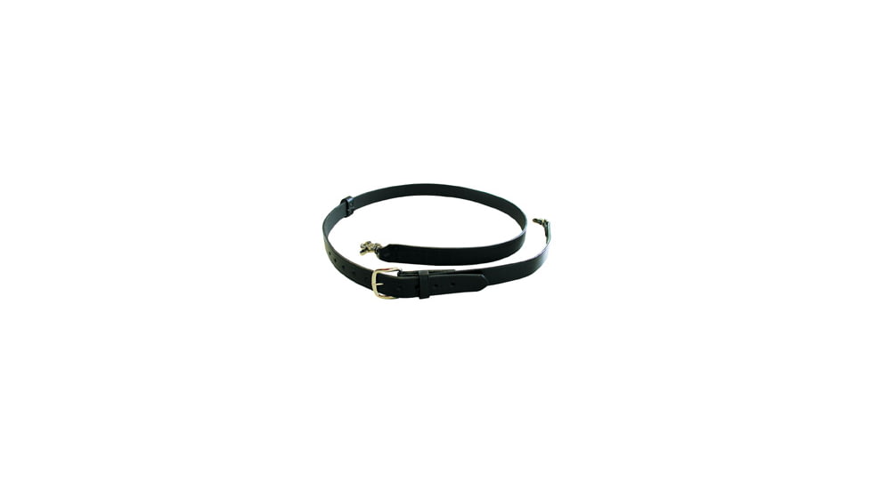 Boston Leather Firefighter's Radio Strap - Original 1 1/4, Nickel, Plain, Black, Standard, 6543-1