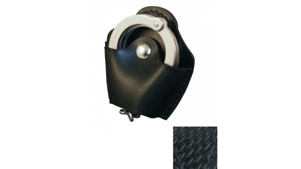 Boston Leather Quick Release Cuff Case, Molded, Basket Weave, Black, 5531-3-BLK