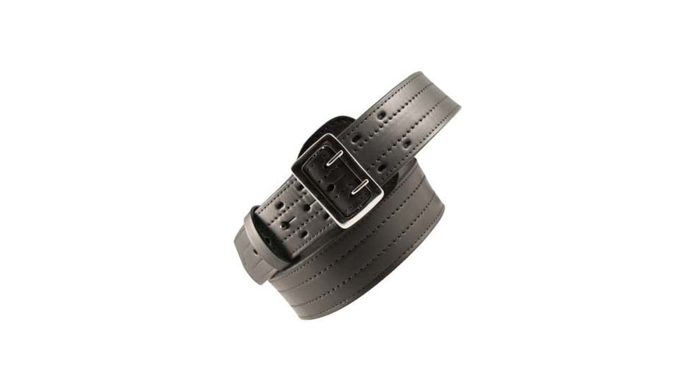 Boston Leather Sam Browne 2.25in Belt, Fully Lined Plain, Gold Buckle, Size 56, 6501-1-56-GLD