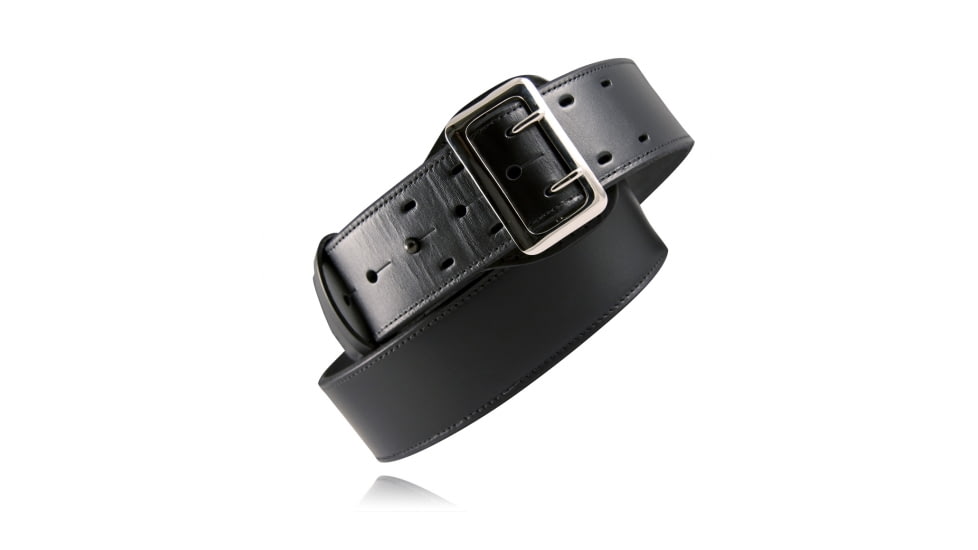 Boston Leather Sam Browne Duty Belt, Fully Lined, 2 1/4 Wide, Black, 6501-1-52-GLD