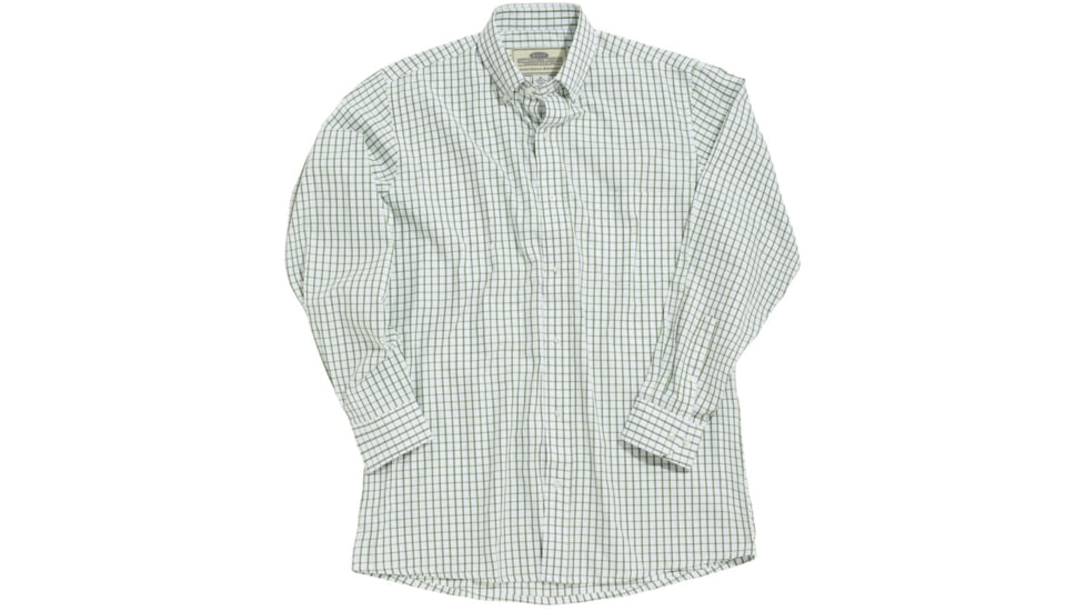Boyt Hu1580 Broad Cloth Windowpane Shirt White Wgreen Rope Plaid 4x 16005