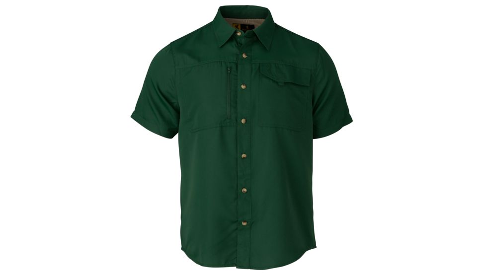 Browning Phenix Short Sleeve Shirt,Olive,M 3010766402