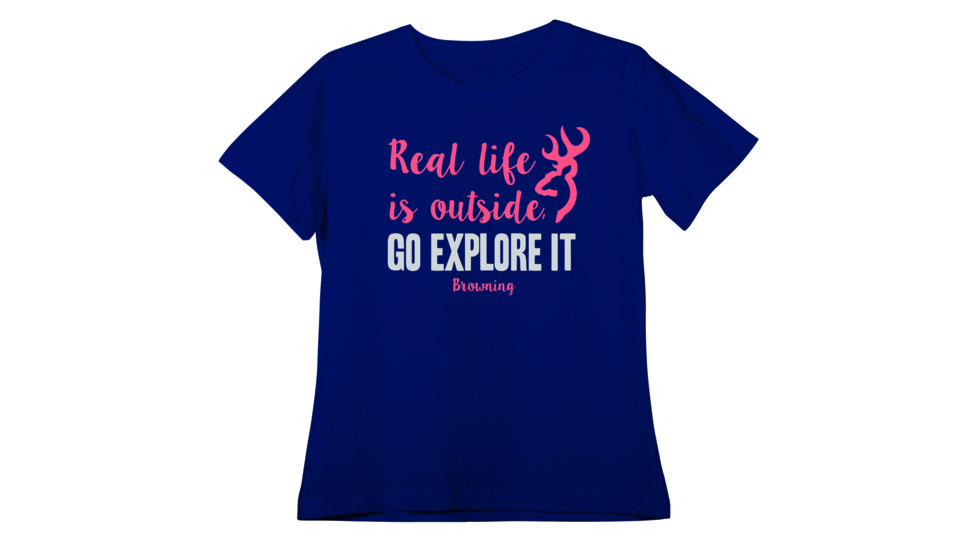 Browning Womens Real Life Is Outside S/S Tee-Classic, S BRD020062.052900.S